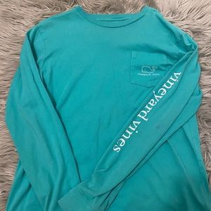 kids vineyard vines blue long sleeve shirt